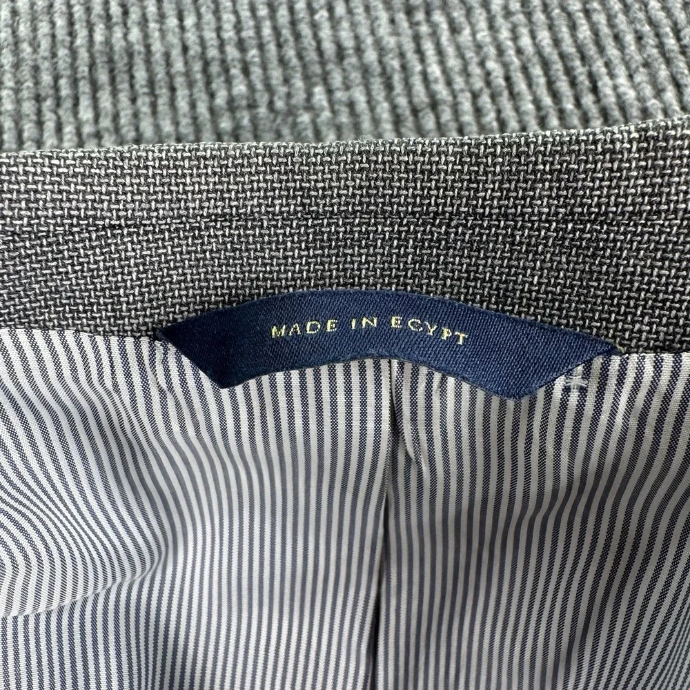 Brooks Brothers Suit Jacket 40R Gray Wool Regent Fit Explorer Silver Crest Logo